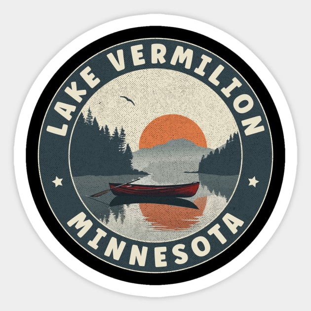 Lake Vermilion Minnesota Sunset Sticker by turtlestart